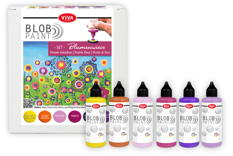 ViVA DECOR Set de peinture Blob Paint 'Prairie fleurie'