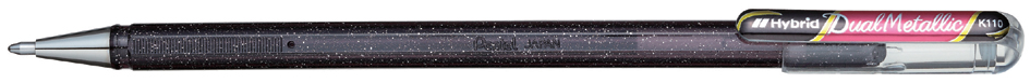 Pentel Hybrid Stylo roller encre gel 'Dual Pen', noir/rouge