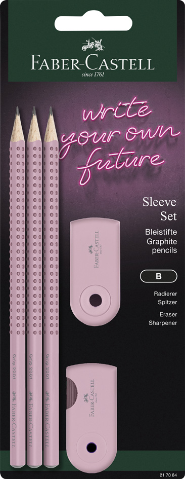 FABER-CASTELL Kit d'écriture SLEEVE, rose