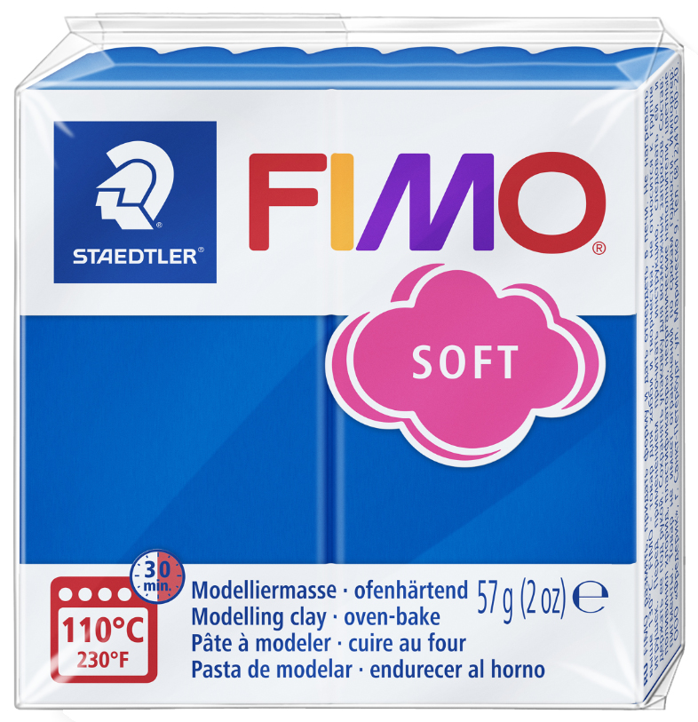FIMO Pâte à modeler SOFT, à cuire, 57 g, bleu pacifique