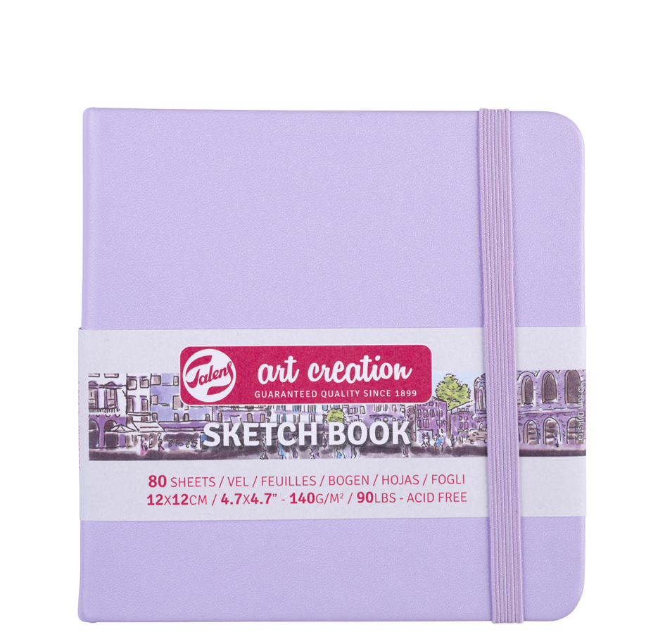 Visuel de référence : carnet de croquis, violet pastel