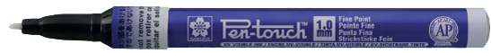SAKURA Marqueur permanent Pen-Touch UV Fin, bleu uv