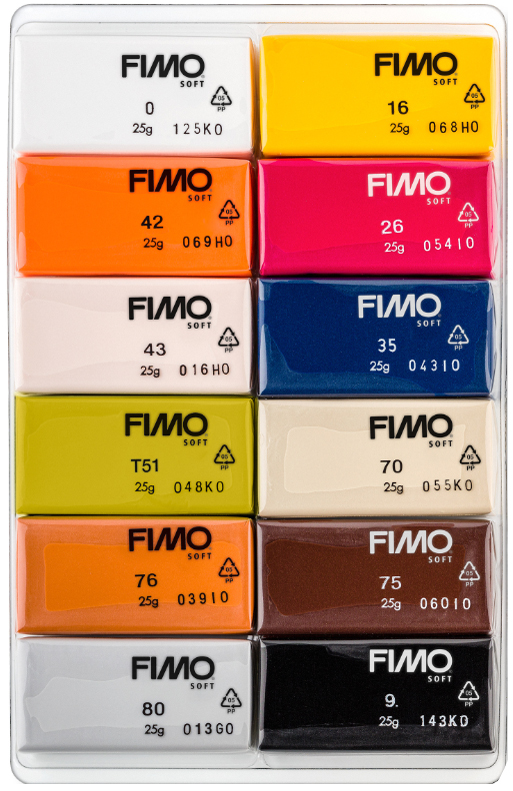 FIMO SOFT Kit de pâte à modeler 'Natural', set de 12