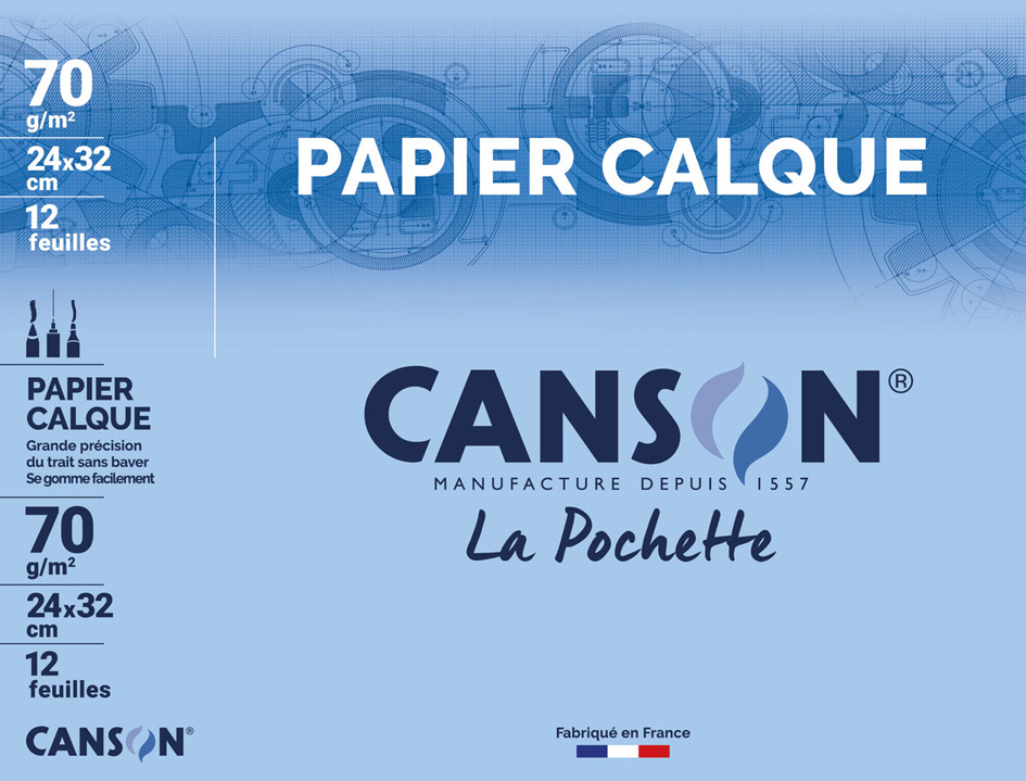 CANSON Papier calque satin, 240 x 320 mm, 70 g/m2