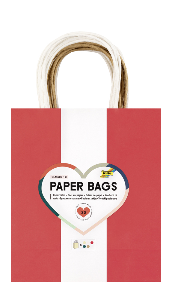 folia Sac en papier CLASSIC, taille: M, assorti