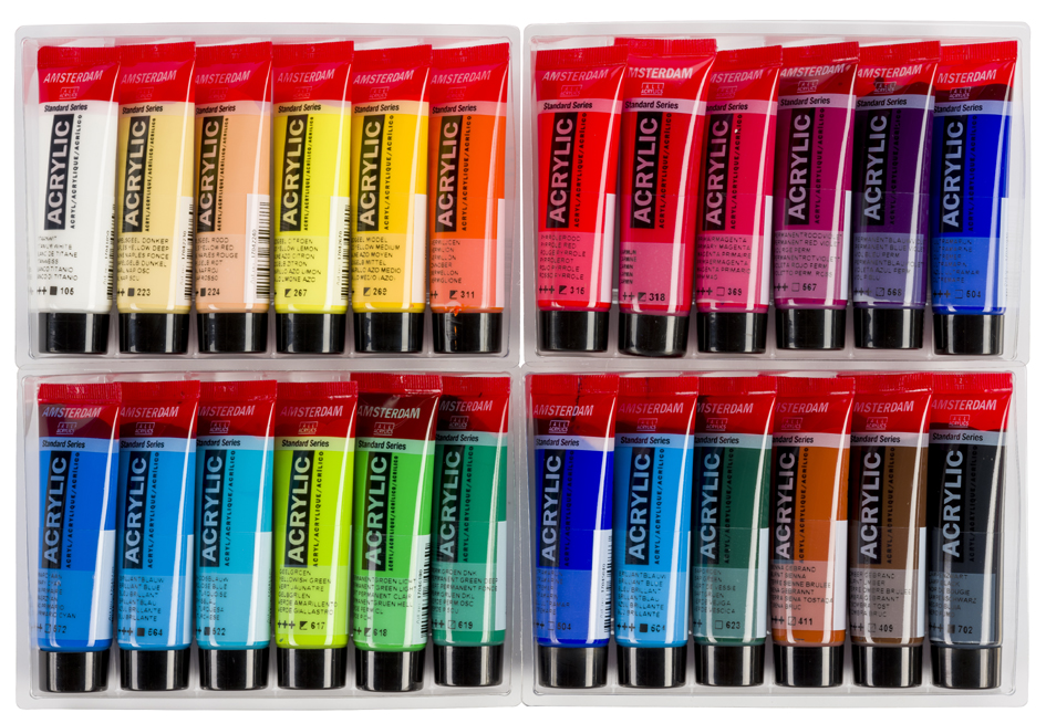 Peinture acrylique AMSTERDAM, couleurs