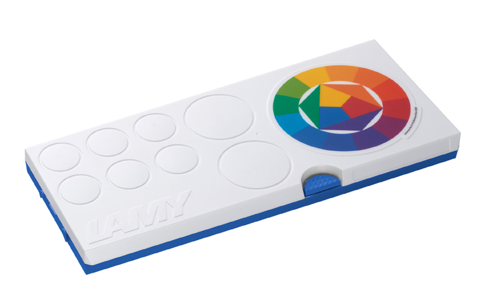 Boîte de pastilles de peinture aquaplus bleu, fermé