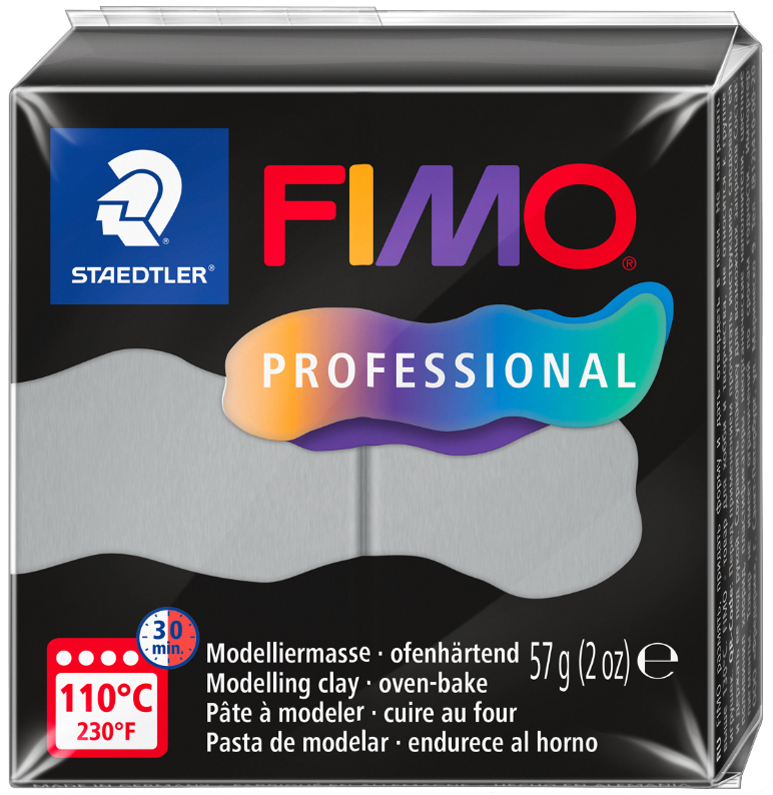 FIMO PROFESSIONAL Pâte à modeler, 57 g, gris dauphin