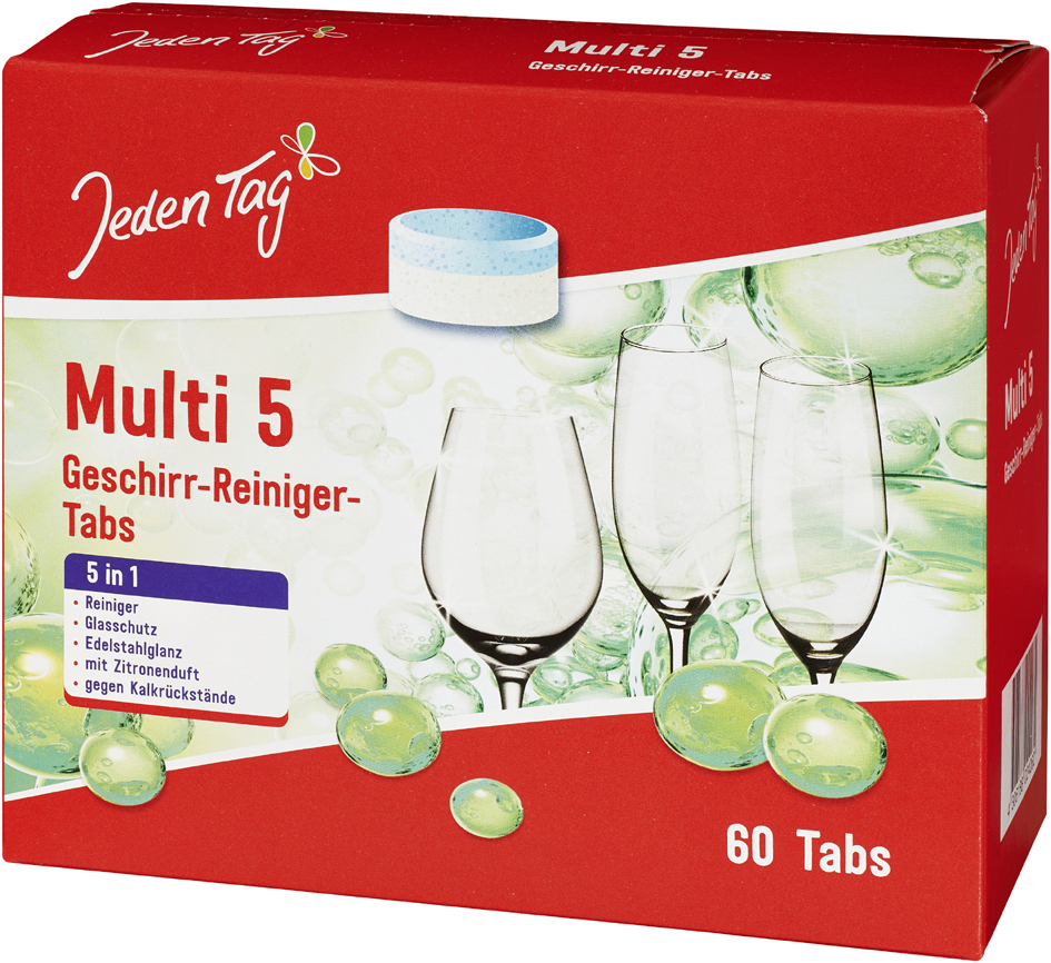 Jeden Tag Pastille de lave-vaisselle Multi 5, 60 tablettes