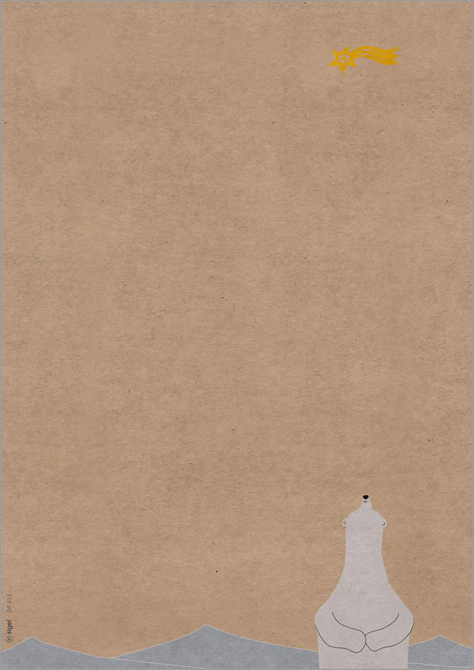sigel Papier à motif de Noël 'Polar bear with...', A4