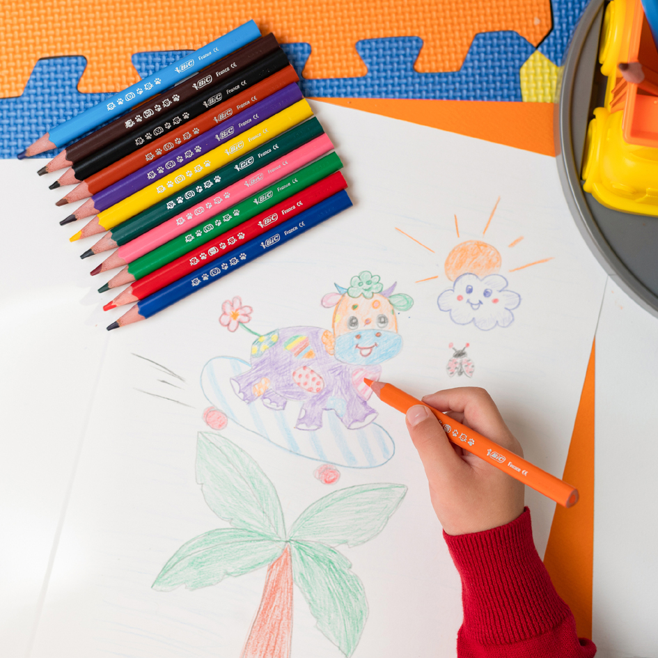 Visuel de référence: utilisation crayon de couleur Evolution ecolutions Triangle