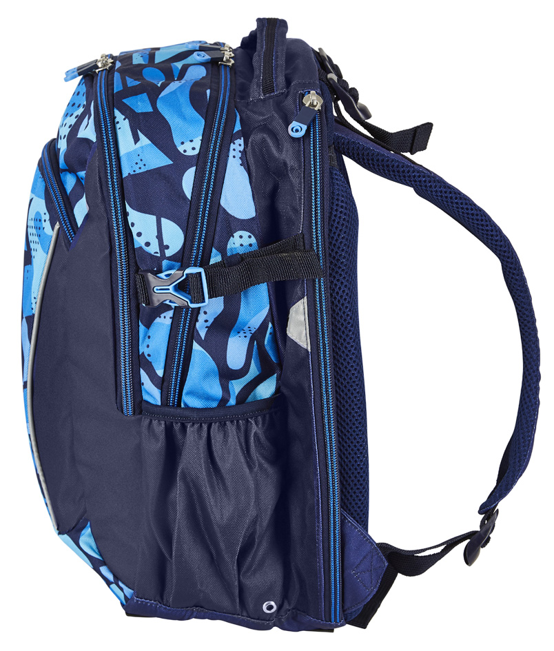 Sac à dos scolaire Ultimate "Camo Blue" - côté