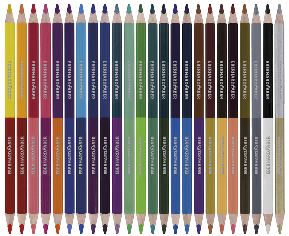 Sets de crayons de couleur, bicolore