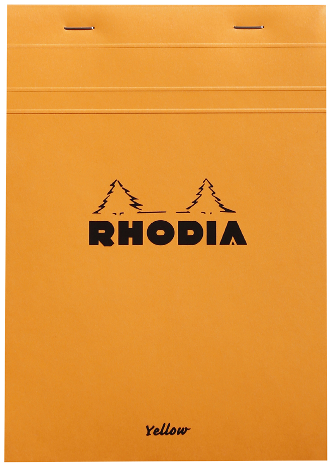 RHODIA Bloc agrafé No. 16 Yellow, format A5, quadrillé