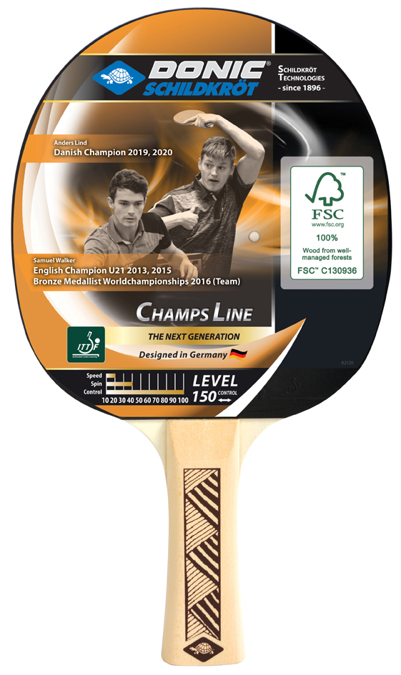 DONIC SCHILDKRÖT Raquette de tennis de table Champs Line 150