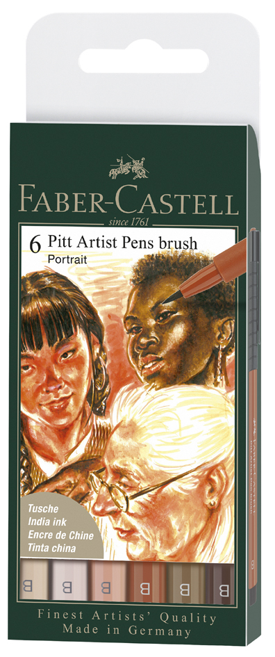 FABER-CASTELL Feutre PITT artist pen, étui 'Portrait'