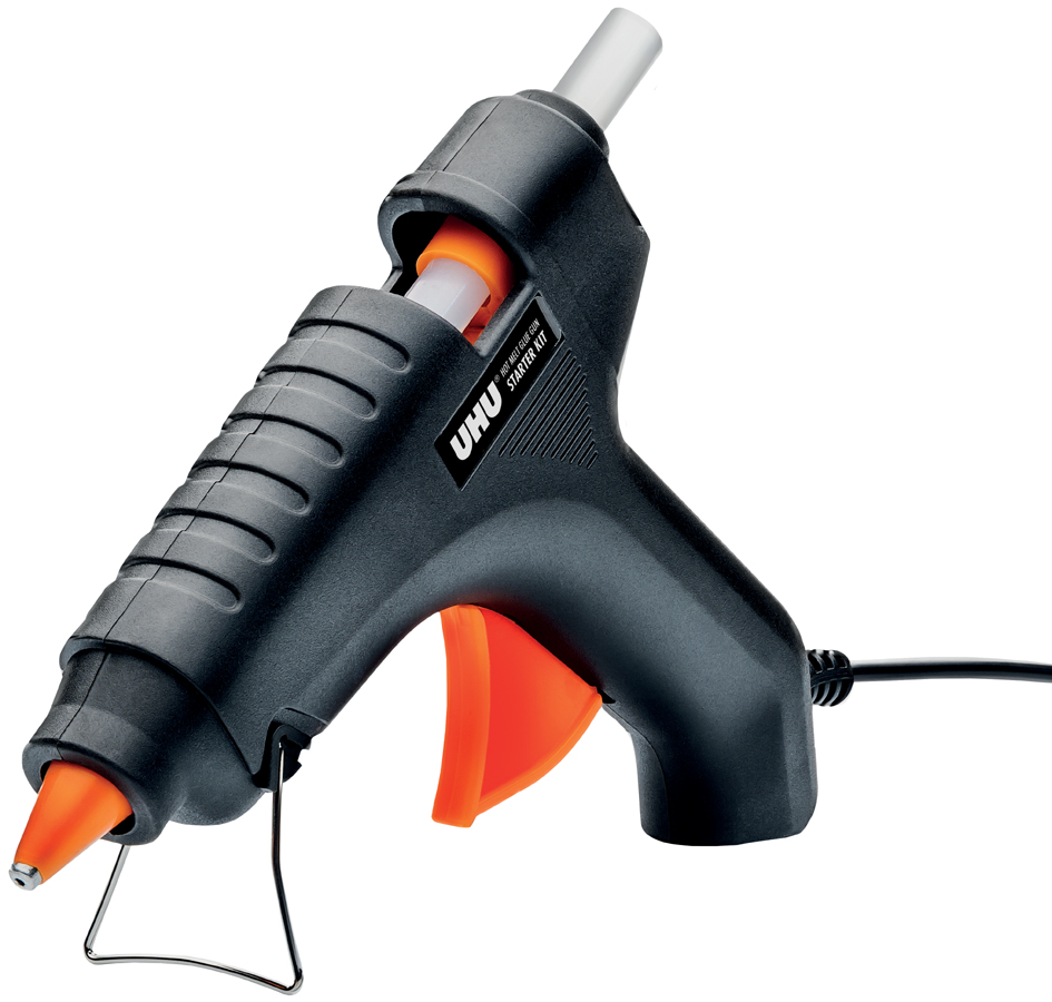 UHU Pistolet à colle HOT MELT STARTER KIT, noir/orange