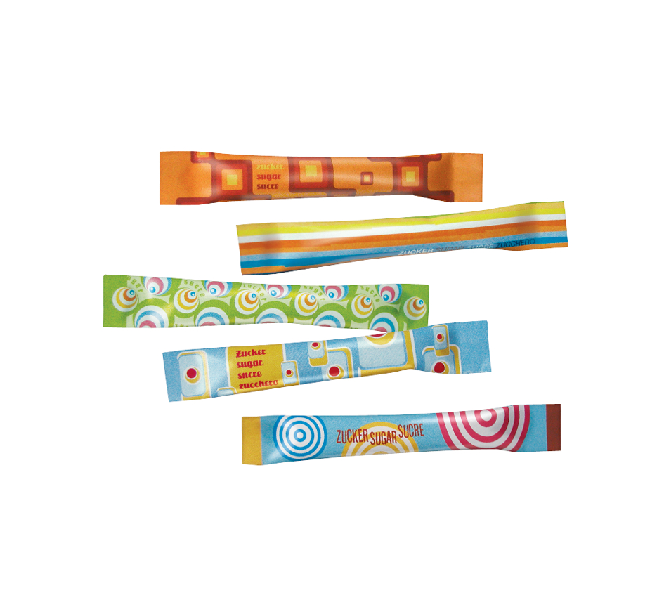 Sticks de sucre en poudre, portions individuelles