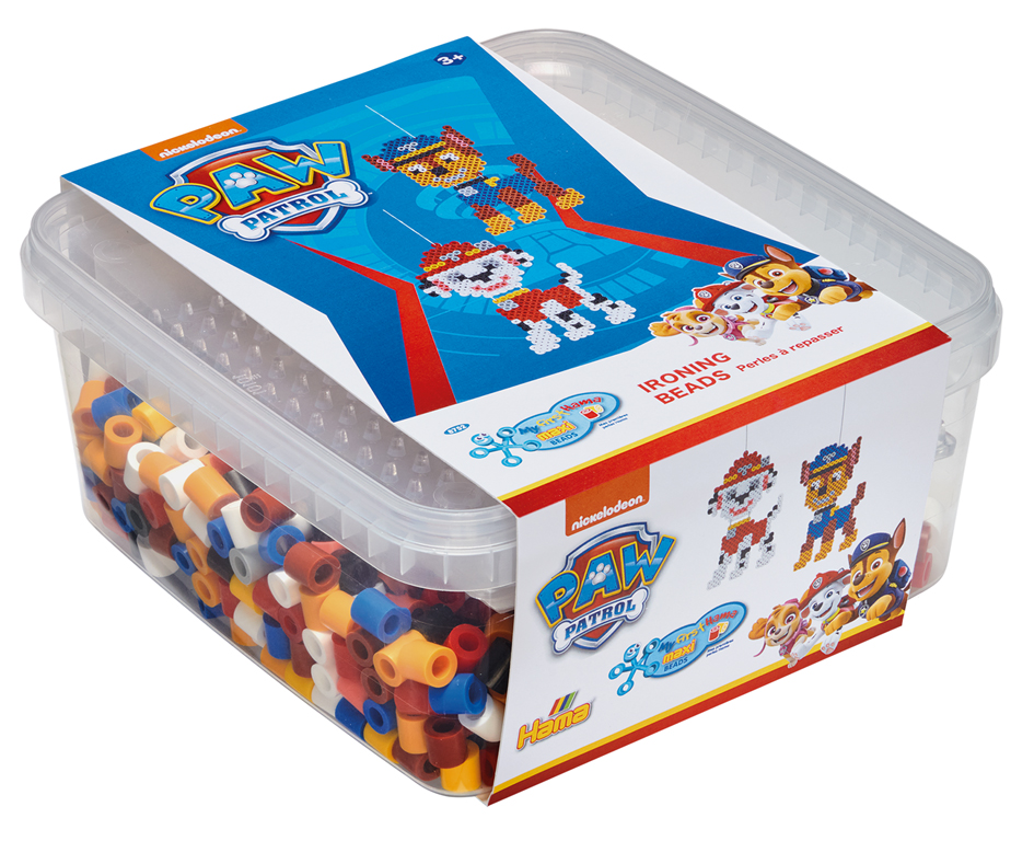 Hama Perles à repasser maxi + plaque 'Paw Patrol', en boîte