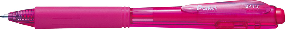 Pentel Stylo à bille rétractable BK440, rose