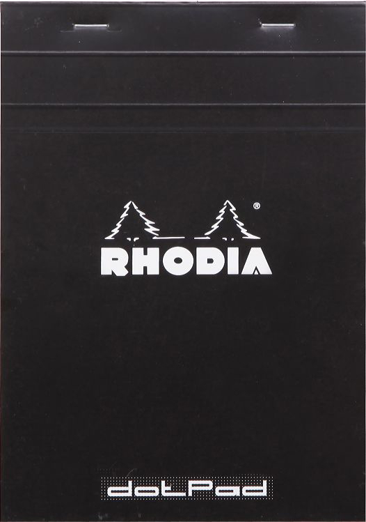 RHODIA Bloc-notes agrafé 'dotPad', A5, pointillé, noir