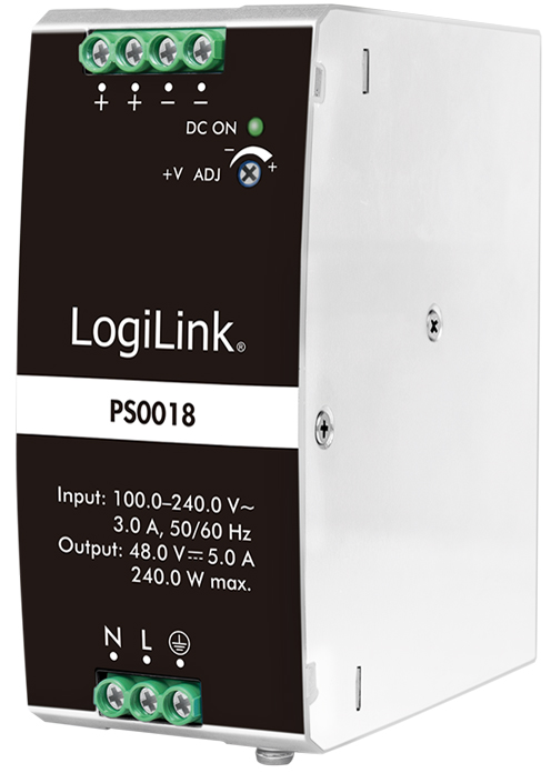 Bloc d'alimentation pour rail DIN, 240 watts / 48 volts