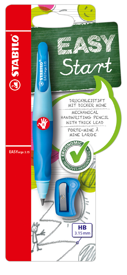 Porte-mines d'apprentissage EASYergo 3.15, bleu foncé/bleu clair