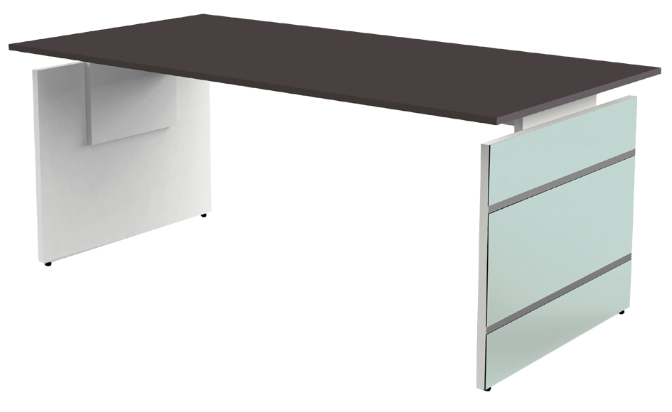 Visuel de référence: Bureau avec piètement panneau "AVETO", anthracite