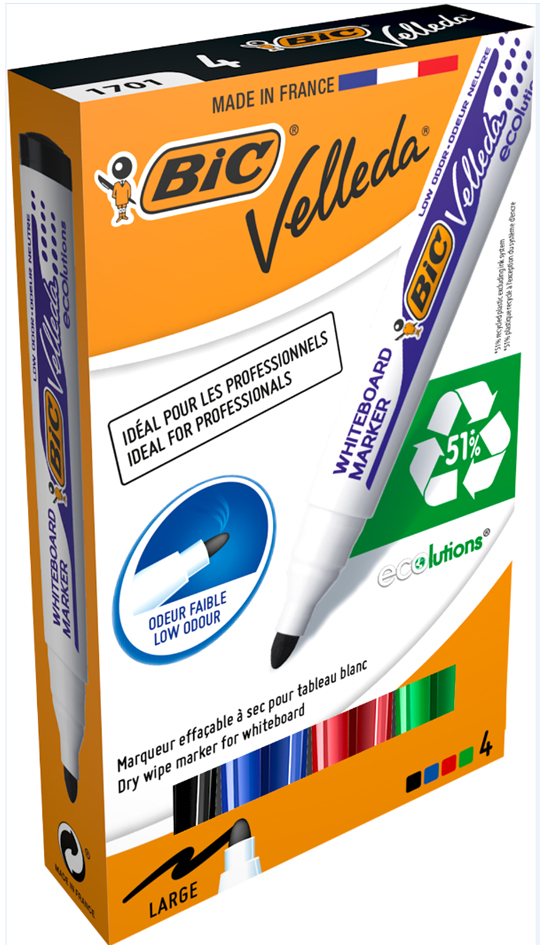BIC Marqueur pour tableau blanc Velleda 1701 ECOLutions