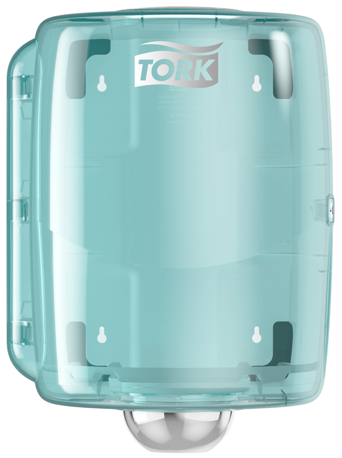 Distributeur de papier nettoyant à dévidage central Maxi, turquoise
