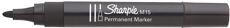 Sharpie Marqueur permanent M15, pointe ogive, noir