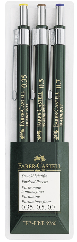 FABER-CASTELL Porte-mines TK-FINE 9760, étui de 3