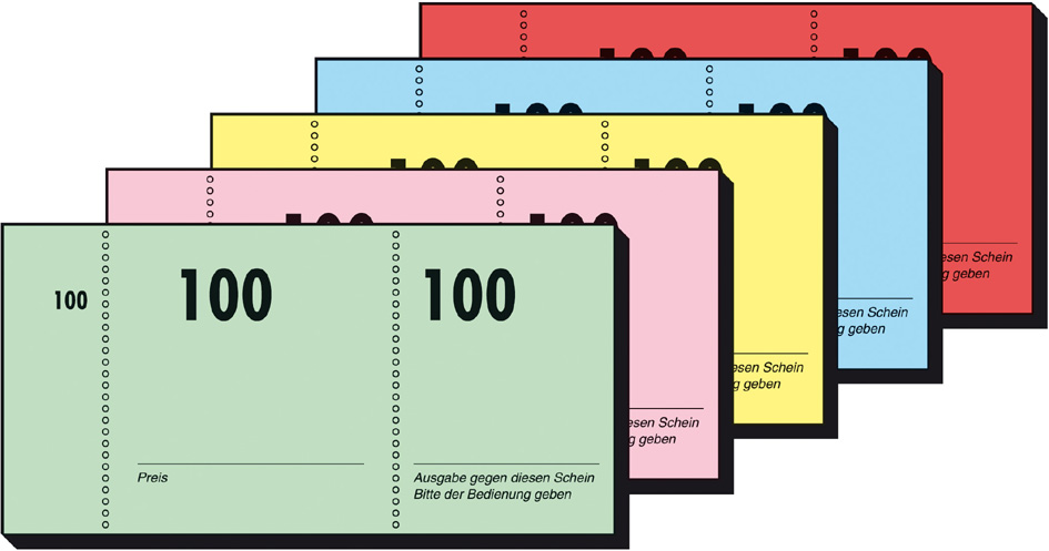 sigel Bloc de tickets numérotés 1-100, 105 x 50 mm,