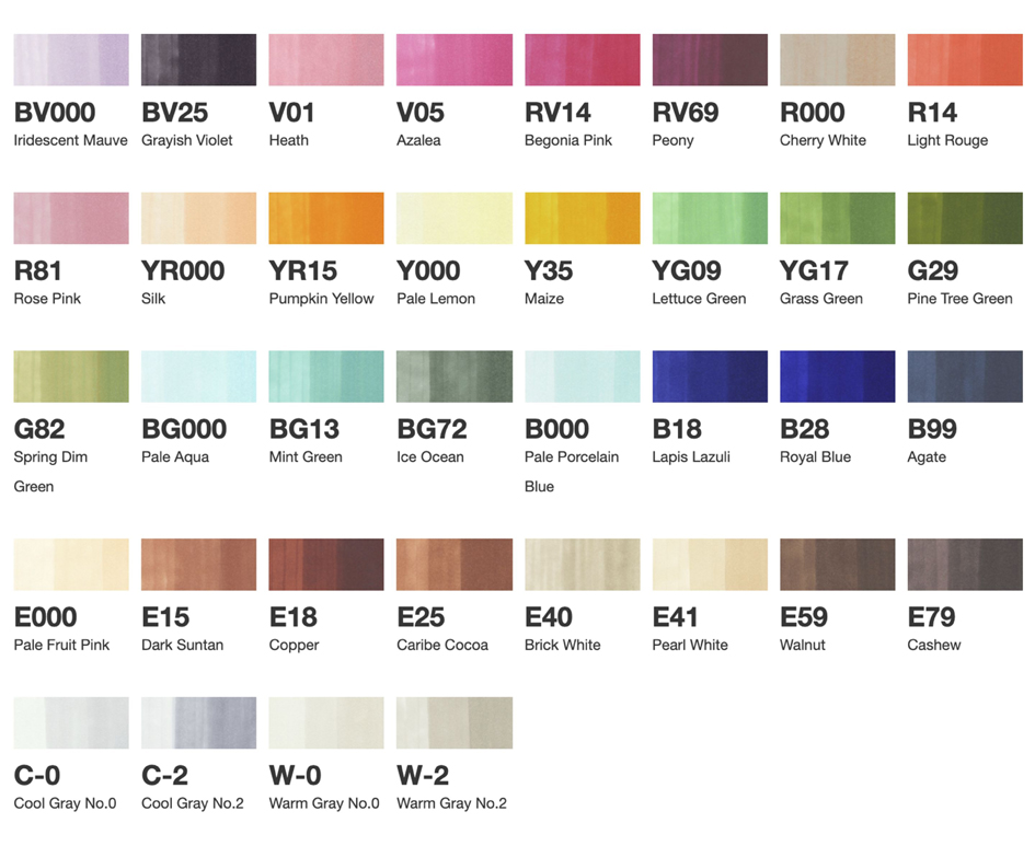 aperçu des couleurs