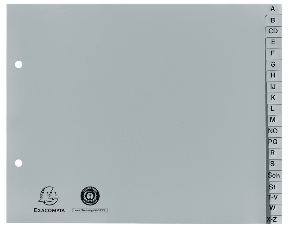 EXACOMPTA Intercalaire en plastique, A-Z, 2/3 A4, 20 touches