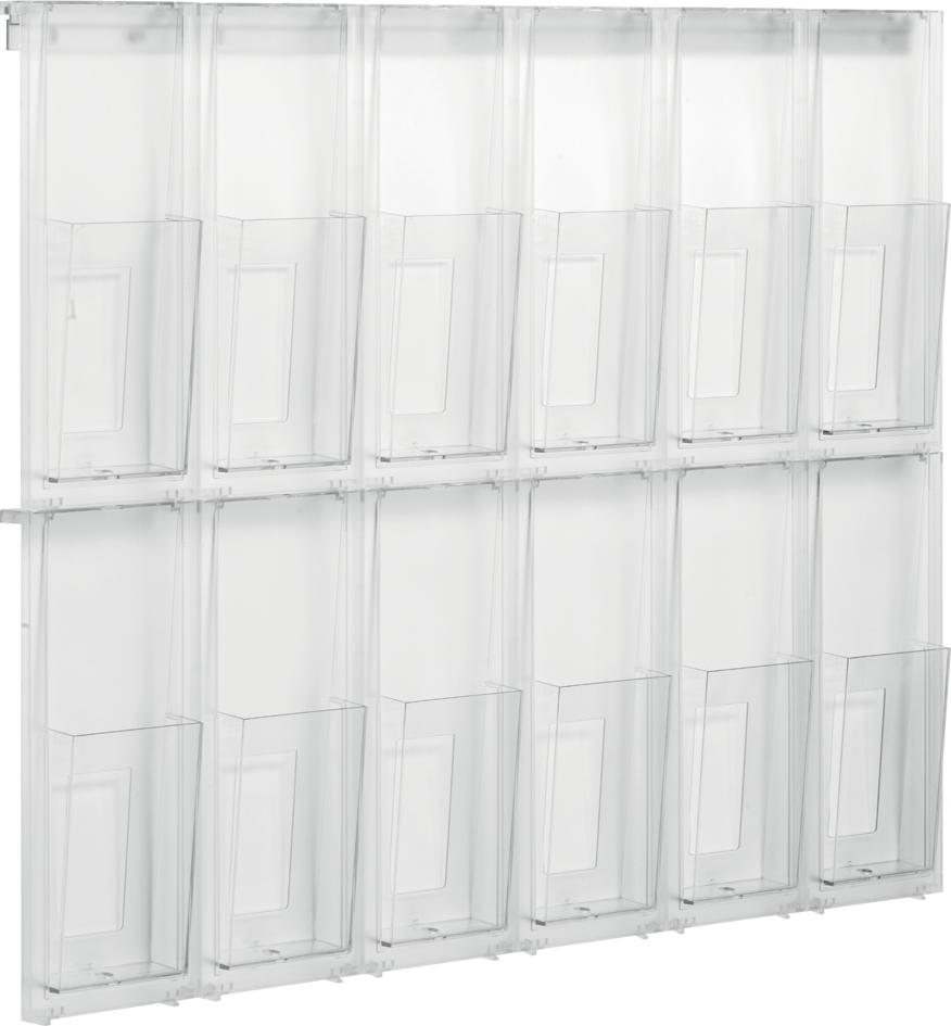 helit Porte-brochures mural 'the placativ', transparent