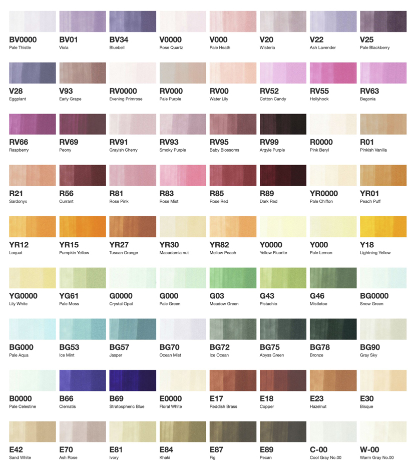aperçu des couleurs