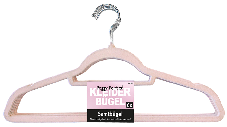 Cintre "Velours" avec barre, rose