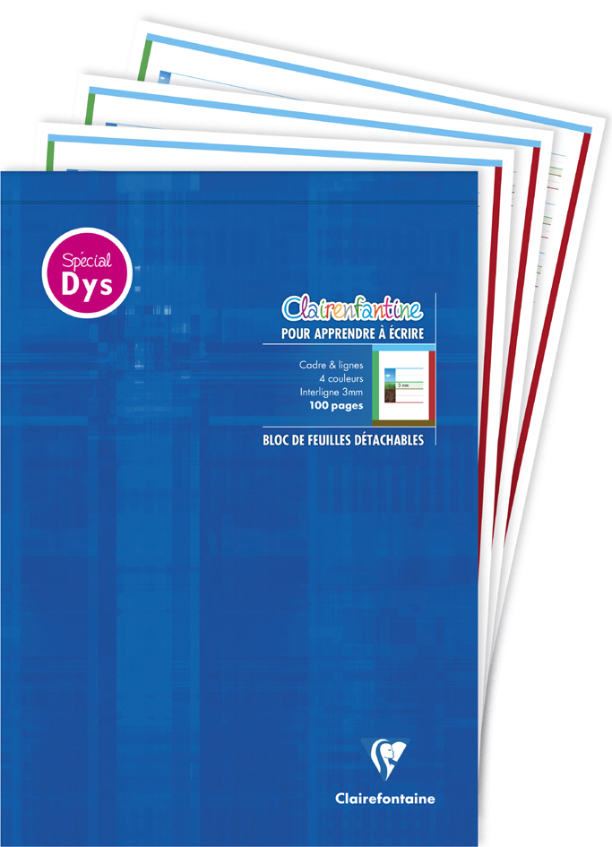 Visuel de référence: Bloc de feuilles spécial DYS, interligne 3 mm