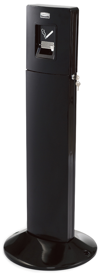 Rubbermaid Cendrier Metropolitain Smokers' Station, noir