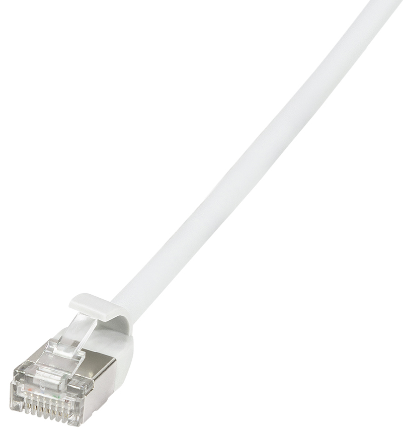 LogiLink Câble patch Ultraflex, Cat. 6A, U/FTP, 0,3 m, blanc