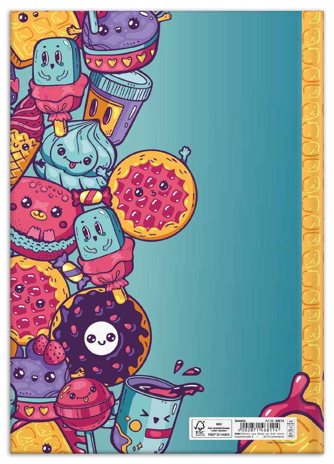 Carnet de notes "Sweets", face arrière