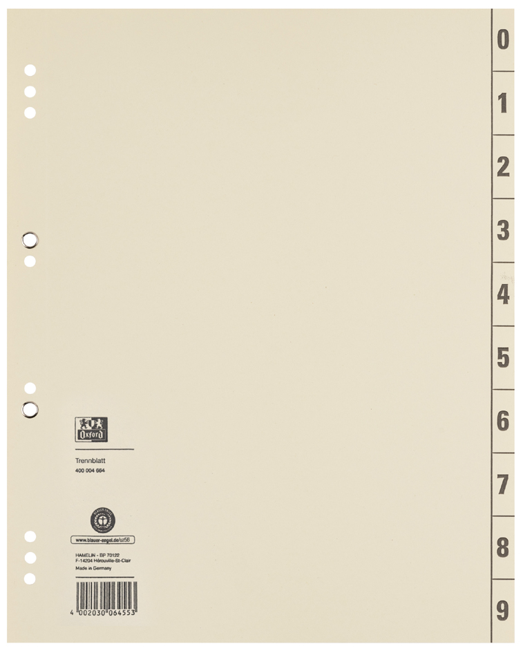 Intercalaires - 200 g/m2, avec oeillet