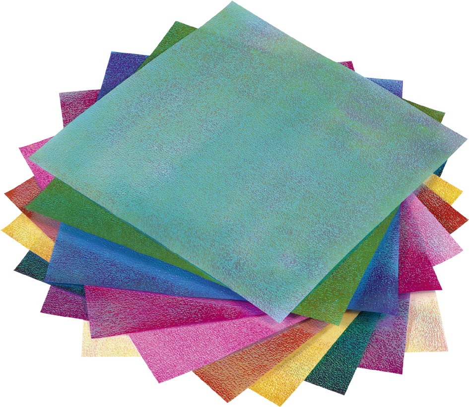 Feuille à plier Crispy Origami Paper, gaufrage par points, couleurs
