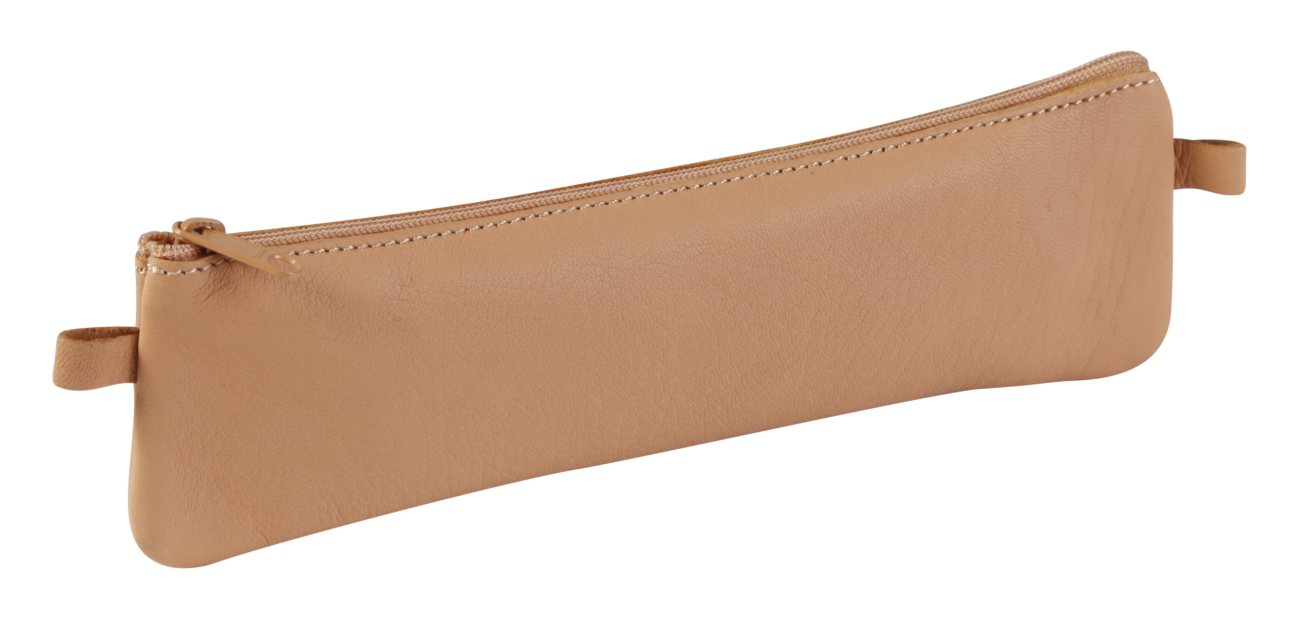 Clairefontaine Trousse plate, cuir naturel