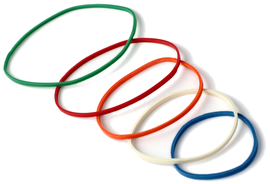 Bracelets caoutchouc, petite boîte