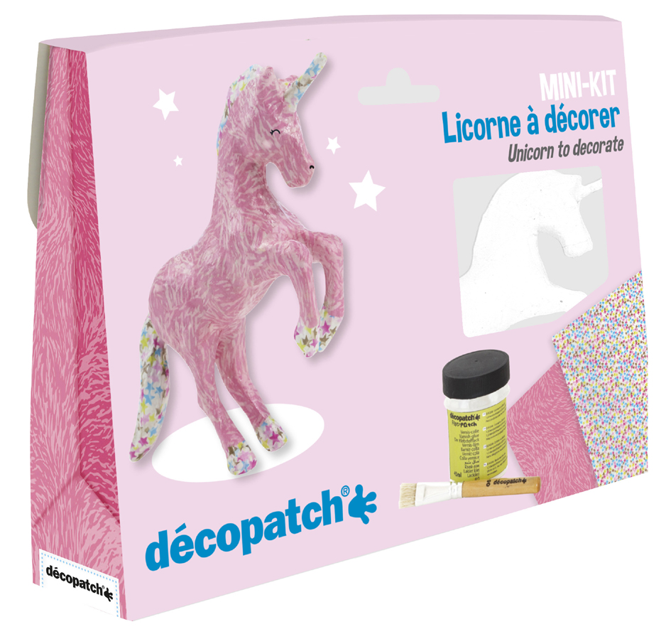 décopatch Kit papier mâché 'Licorne', 5 pièces
