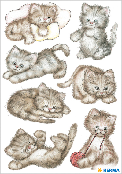 HERMA Autocollants DECOR 'Drôle de chaton'