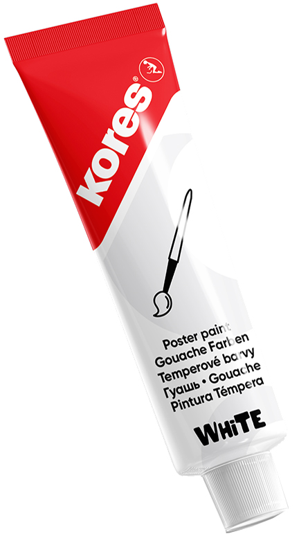 Kores Gouache 'Temperas', tube, 12 ml, blanc