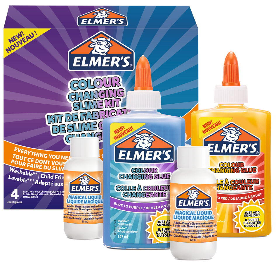 ELMER'S Slime Kit 'Color Changing Slime Kit', 4 pièces